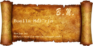 Buella Mária névjegykártya
